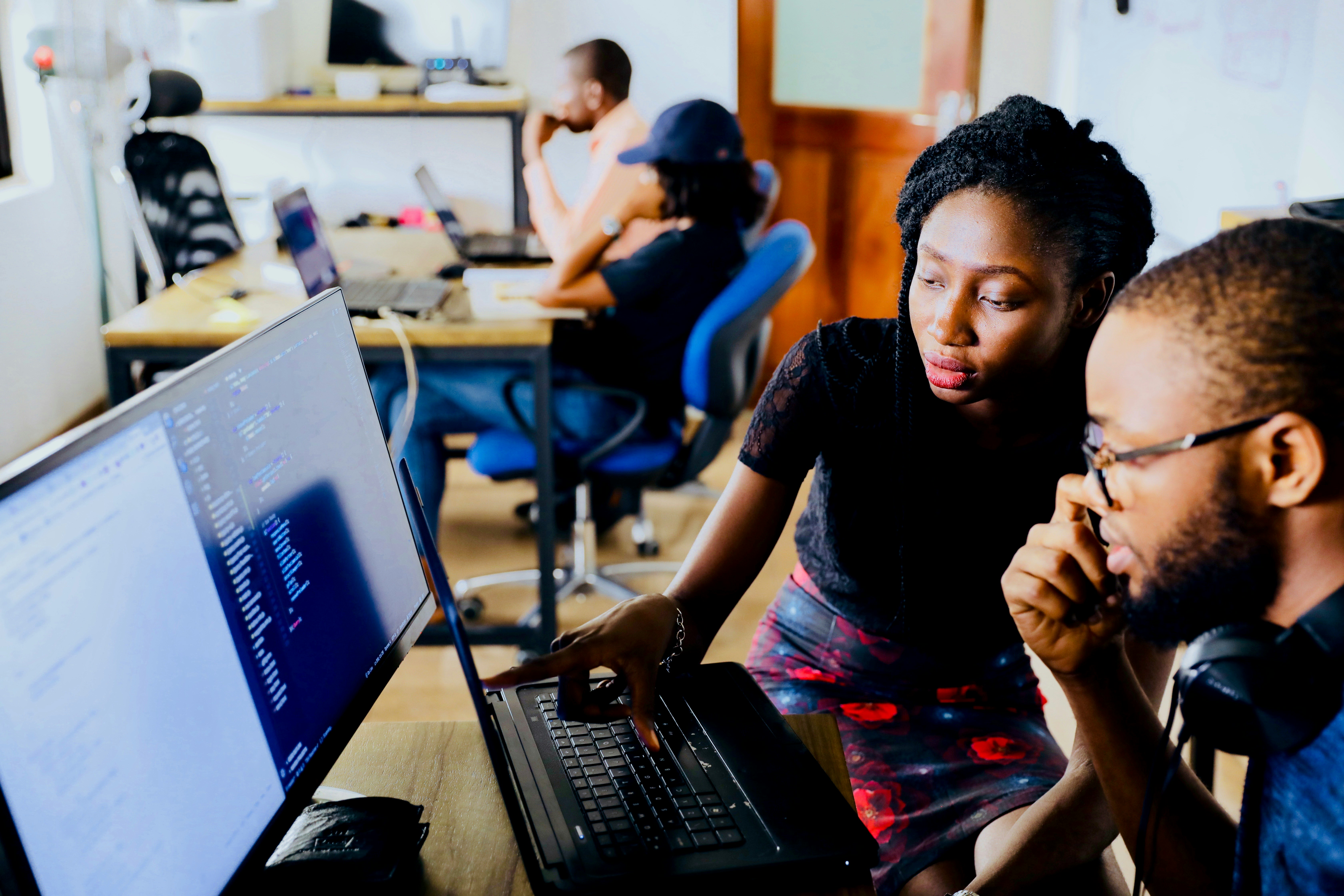 Nexora team collaborating in office